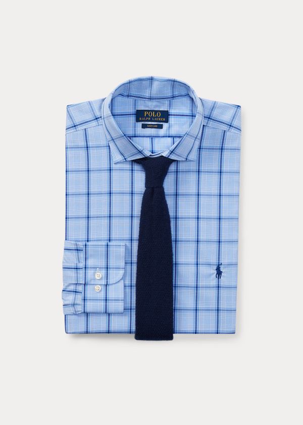 Polo Ralph Lauren Classic Fit Plaid Poplin Skjorter Herre Danmark (AYLIC8091)